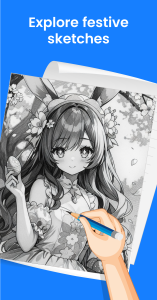 اسکرین شات 2 برنامه Learn to Draw Anime by Steps