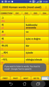 اسکرین شات 1 برنامه 2000 Korean Words (most used)