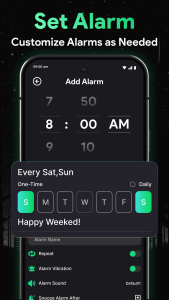 اسکرین شات 2 برنامه Alarm clock for deep sleepers