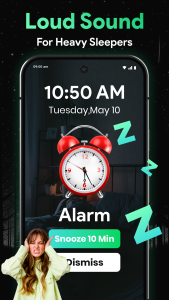 اسکرین شات 4 برنامه Alarm clock for deep sleepers