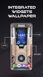 اسکرین شات 1 برنامه 3D Wallpaper Clock Widget HD