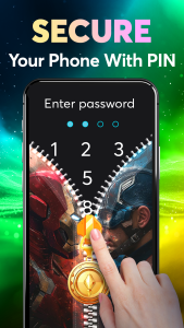 اسکرین شات 5 برنامه Zipper Lock Screen: Zip Locker