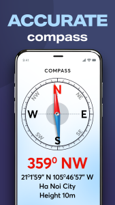 اسکرین شات 2 برنامه Compass App, Digital Compass