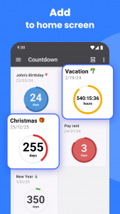 اسکرین شات 5 برنامه Countdown Widget・Countdown app