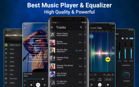 اسکرین شات 1 برنامه Music Player With Equalizer