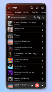 اسکرین شات 2 برنامه Music player