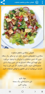 اسکرین شات 3 برنامه سالاد ممتاز-کاملترین مرجع تهیه سالاد