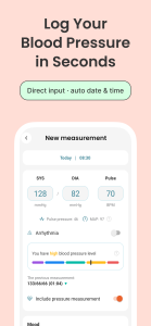 اسکرین شات 2 برنامه BP Diary:Cardio & Pressure Log