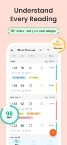 اسکرین شات 3 برنامه BP Diary:Cardio & Pressure Log
