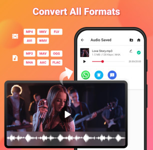 اسکرین شات 1 برنامه Video to MP3 - Video to Audio