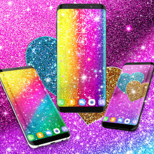 اسکرین شات 3 برنامه Multi color glitter wallpaper