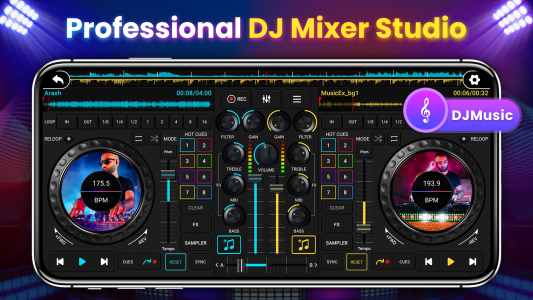 اسکرین شات 2 برنامه DJ Mixer Studio - DJ Music Mix