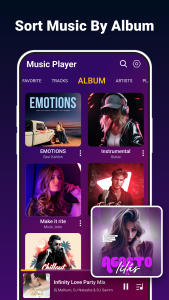 اسکرین شات 3 برنامه Music Player - MP3 Player App