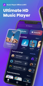 اسکرین شات 1 برنامه Music Player Offline & MP3