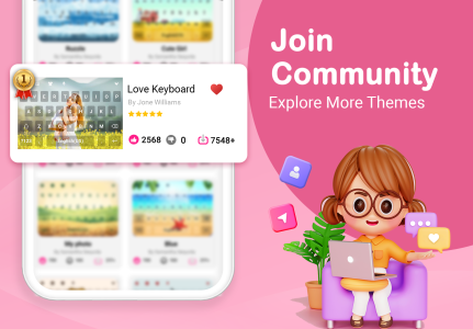 اسکرین شات 6 برنامه Love Keyboard - Neon Themes