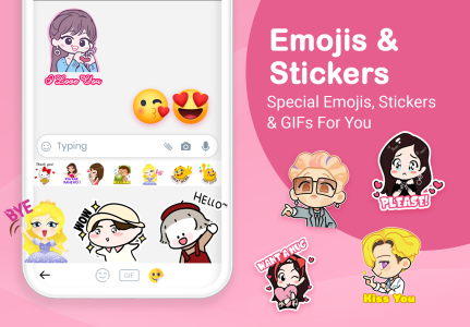 اسکرین شات 5 برنامه Love Keyboard - Neon Themes