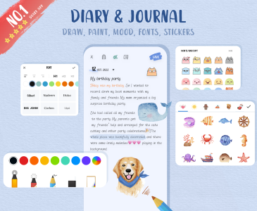 اسکرین شات 1 برنامه My Diary - Daily Diary Journal
