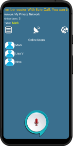 اسکرین شات 1 برنامه eZierCall Online Walkie Talkie