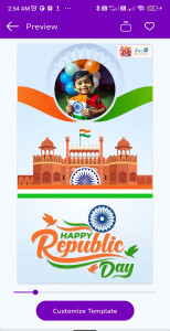 اسکرین شات 2 برنامه Way To Greetings Republic Day