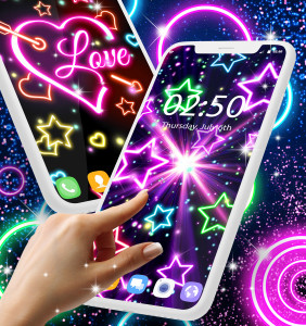 اسکرین شات 2 برنامه Neon multi color wallpapers
