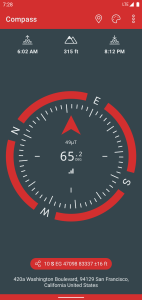 اسکرین شات 1 برنامه Compass & Altimeter