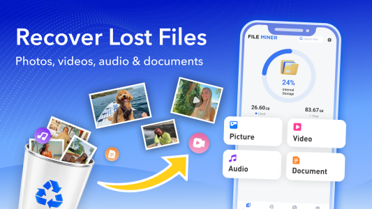 اسکرین شات 1 برنامه File Miner - Data Recovery