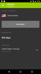 اسکرین شات 2 برنامه Hideman VPN