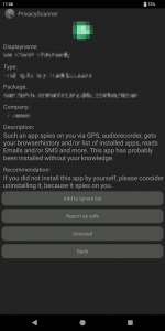 اسکرین شات 5 برنامه Privacy Scanner (AntiSpy)