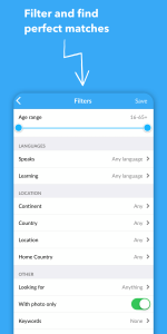 اسکرین شات 5 برنامه Interpals: Penpals & Languages