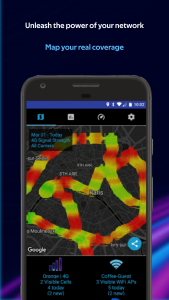 اسکرین شات 1 برنامه Coverage - Cell and WiFi Test