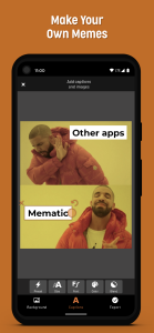 اسکرین شات 2 برنامه Meme Maker - Mematic