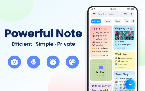 اسکرین شات 1 برنامه Notes: Easy Notebook, Notepad