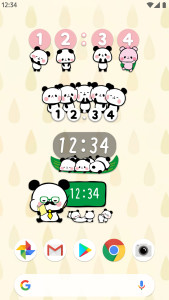 اسکرین شات 6 برنامه Panda Clock: Digital Widget
