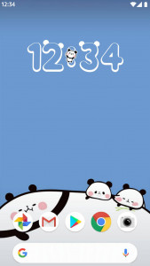 اسکرین شات 3 برنامه Digital Clock Mochimochi Panda