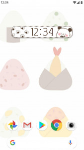 اسکرین شات 2 برنامه Digital Clock Mochimochi Panda