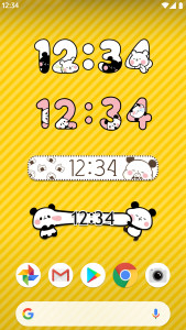اسکرین شات 5 برنامه Panda Clock: Digital Widget