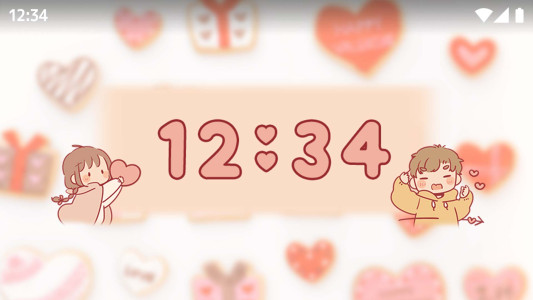 اسکرین شات 2 برنامه Cute Digital Clock: Sunao