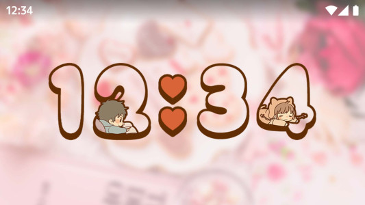 اسکرین شات 5 برنامه Cute Digital Clock: Sunao