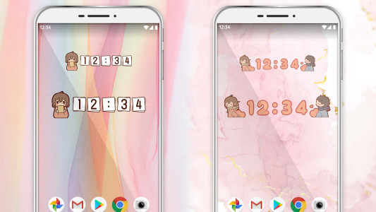 اسکرین شات 8 برنامه Cute Digital Clock: Sunao