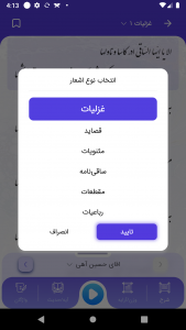 اسکرین شات 3 برنامه ‏دانشنامه حافظ (نور)