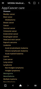 اسکرین شات 2 برنامه Mini Medical Wikipedia Offline