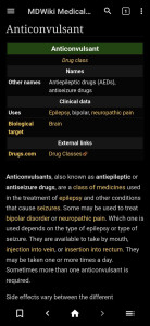 اسکرین شات 4 برنامه Mini Medical Wikipedia Offline