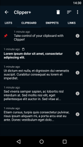 اسکرین شات 3 برنامه Clipper - Clipboard Manager