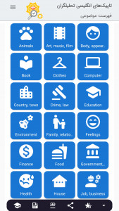 اسکرین شات 1 برنامه ‏تاپیک‌های انگلیسی تحلیلگران