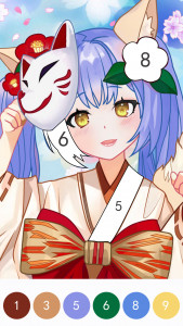 اسکرین شات 4 بازی Anime Painter: Color by Number