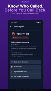 اسکرین شات 6 برنامه Block-Spam: Call Blocker
