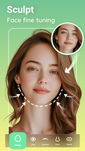 اسکرین شات 1 برنامه Peachy: Face App & Body Editor