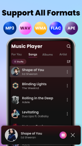 اسکرین شات 2 برنامه Music Player 2026: Offline MP3