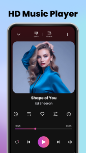 اسکرین شات 3 برنامه Music Player 2026: Offline MP3