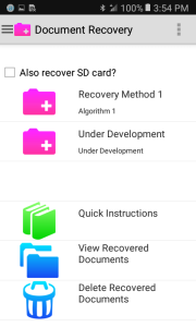 اسکرین شات 1 برنامه Document Recovery